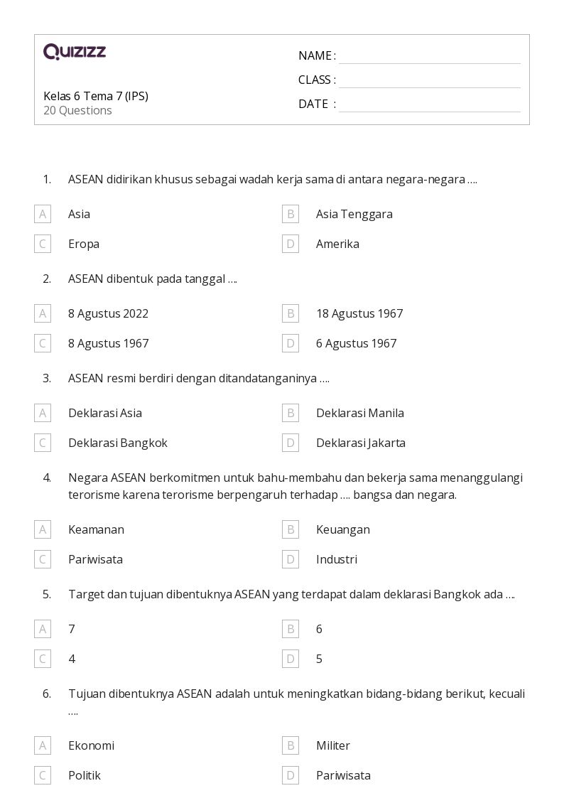 50 lembar kerja Komunitas Budaya untuk Kelas 6 di Quizizz Gratis 50 lembar kerja Komunitas Budaya untuk Kelas 6 di Quizizz Gratis