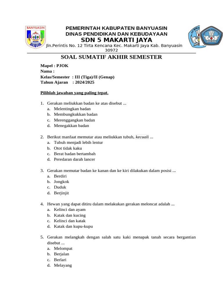 5 Rahasia Sukses Mengerjakan Soal UAS PJOK Kelas 3 Semester 2 Agar Nilai Langsung Meroket