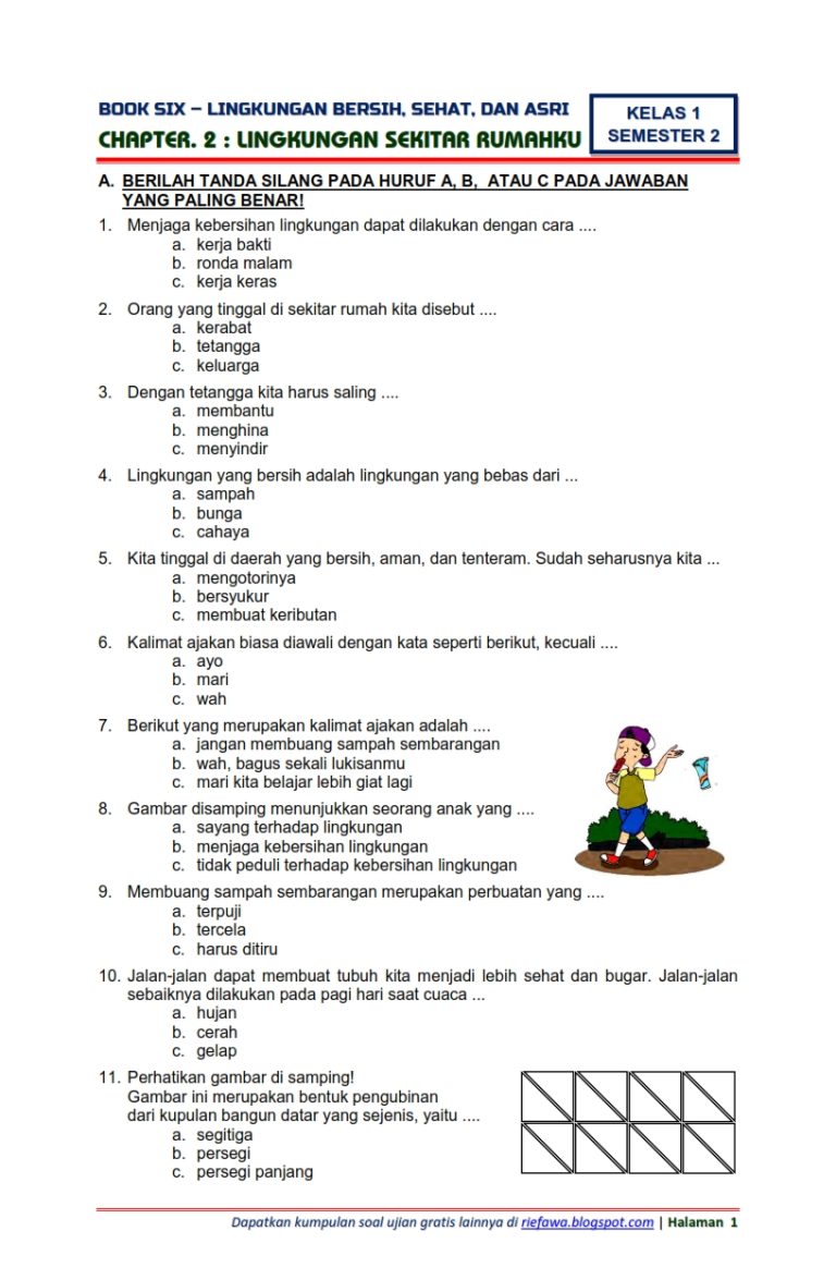 Bocoran 50 Soal Tema 6 Kelas 1 Semester 2 Terbaru 2026 yang Sering Keluar Saat Ujian