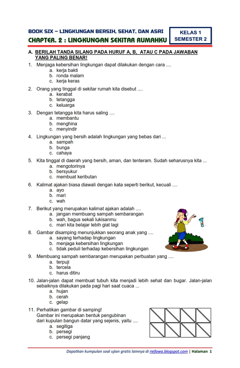 Bocoran 50 Soal Tema 6 Kelas 1 Semester 2 Terbaru 2026 yang Sering Keluar Saat Ujian
