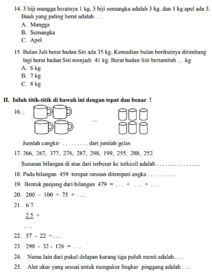 Kumpulan Soal PTS Kelas 4 Semester 1 dan Kunci Jawaban Terbaru Terbukti Bantu Nilai Naik