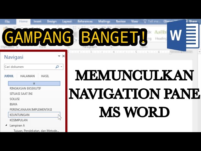 Cara Mudah Menampilkan Navigation di Word - Panduan Lengkap