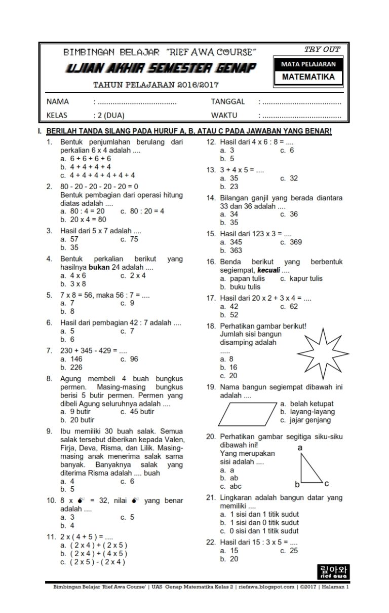 Rahasia Latihan Soal PTS Matematika Kelas 4 Semester 2 dan Kunci Jawaban Tahun 2026 Rahasia Latihan Soal PTS Matematika Kelas 4 Semester 2 dan Kunci Jawaban Tahun 2026
