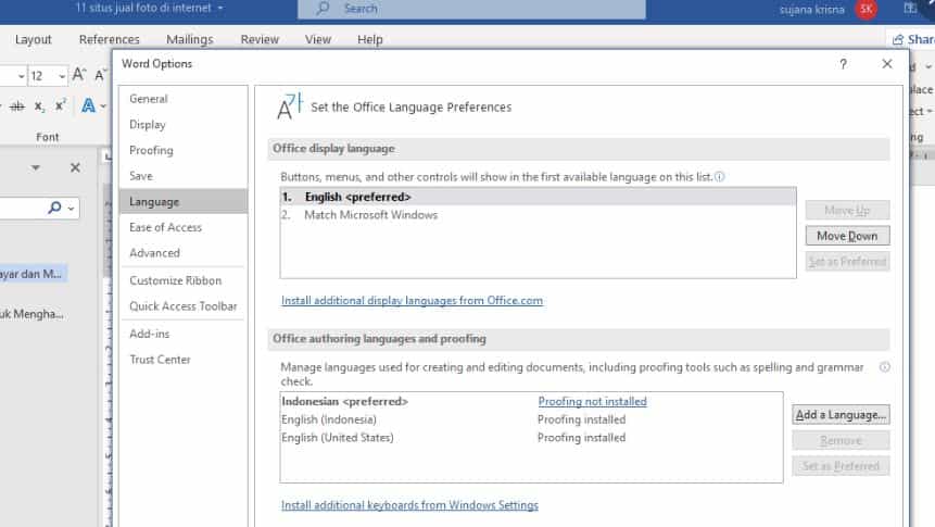 Cara Mengubah Bahasa di Microsoft Word Mudah Cepat
