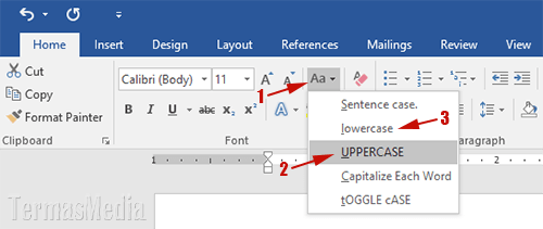 cara mengubah huruf kapital menjadi kecil di word