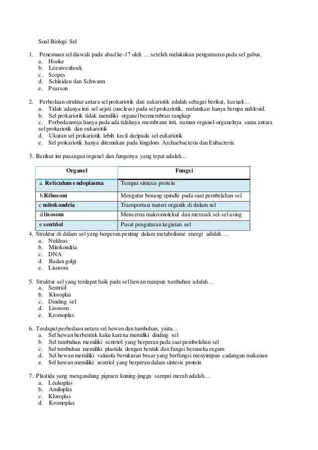 Soal Biologi Kelas 11 Semester 1 Beserta Jawabannya Dalchaebi