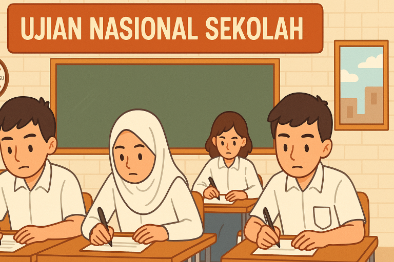 Akhirnya Terungkap! 8 Kartun Ujian Sekolah yang Bikin Pusing, Soal Esai Ngeselin!