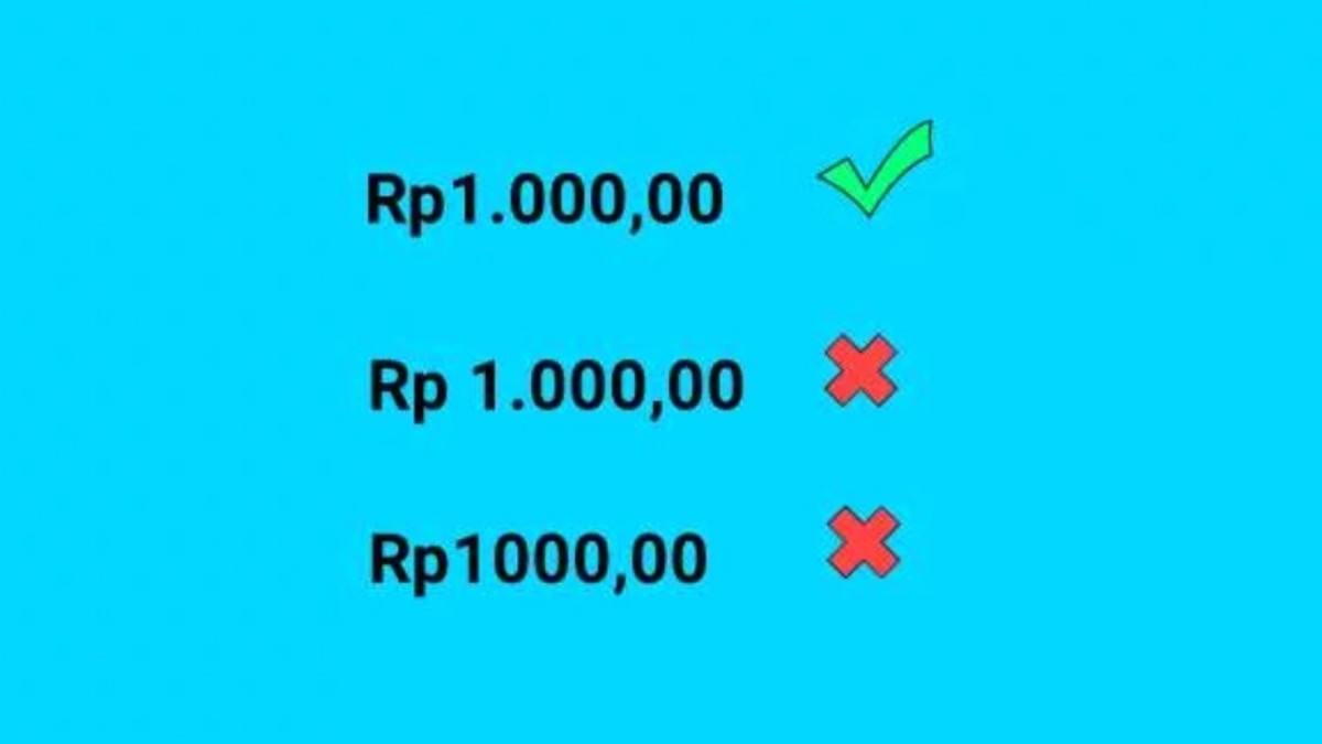 Penulisan Mata Uang Yang Benar Dalchaebi