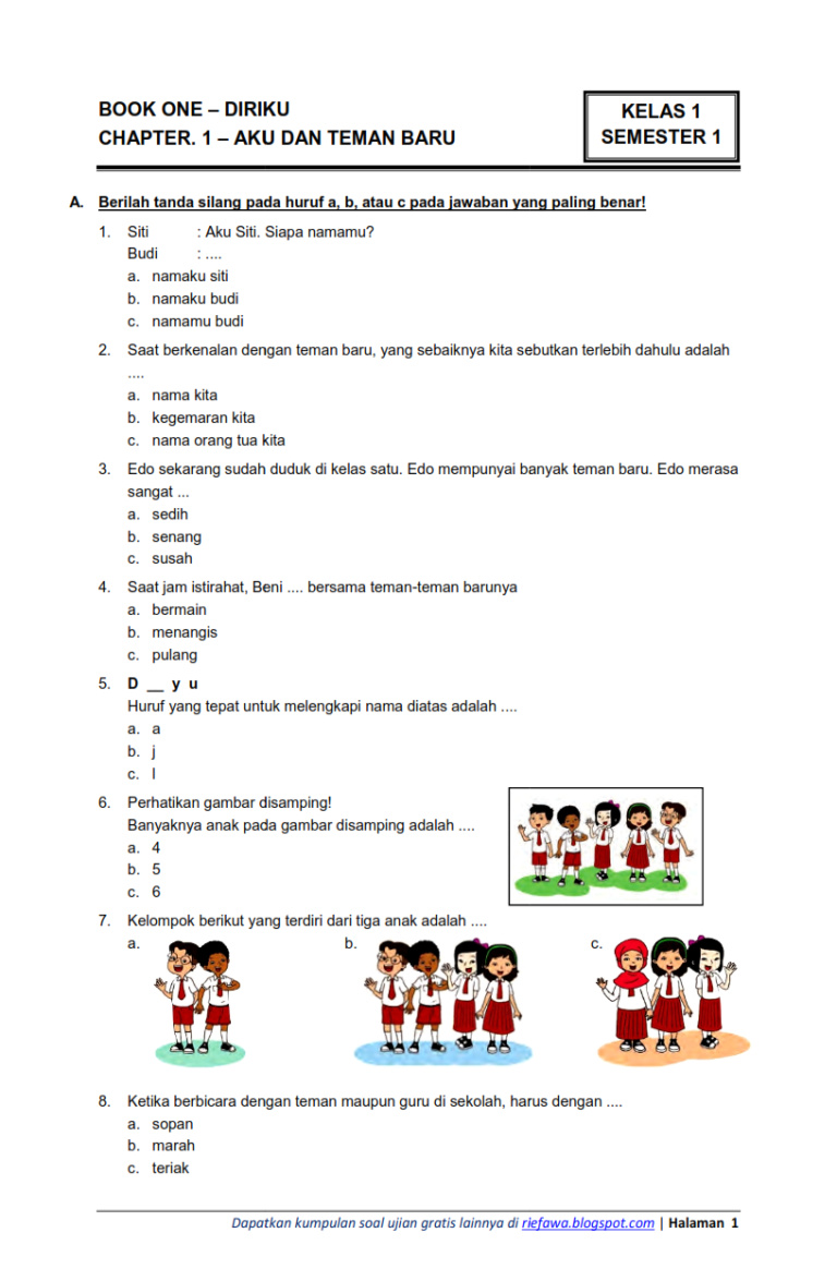 5 Contoh Soal Kelas 2 Semester 1 Paling Sering Keluar di Asesmen 2026, Wajib Tahu