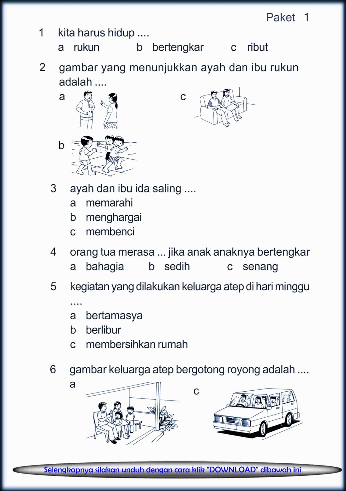 5 Contoh Soal PKN Kelas 1 SD Kurikulum Merdeka yang Wajib Orang Tua Tahu 5 Contoh Soal PKN Kelas 1 SD Kurikulum Merdeka yang Wajib Orang Tua Tahu