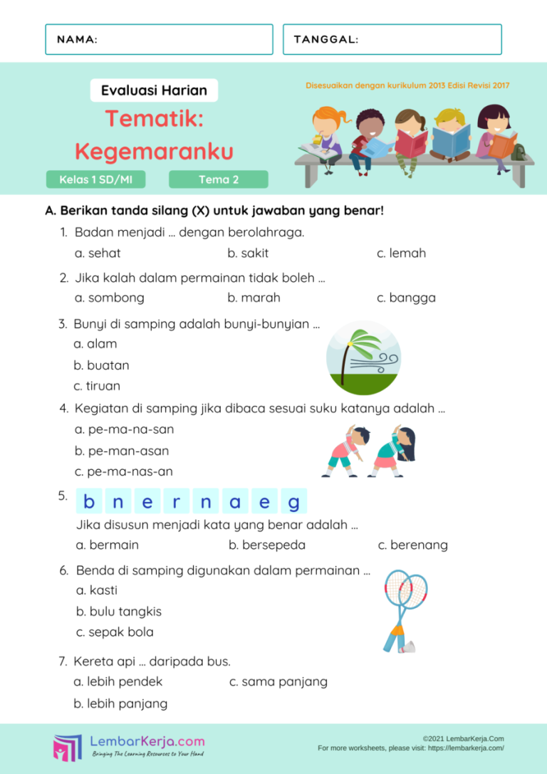Wajib Tahu! 6 Soal Tematik 2 Kelas 4 tentang Tempat Makan Lesehan di Senopati