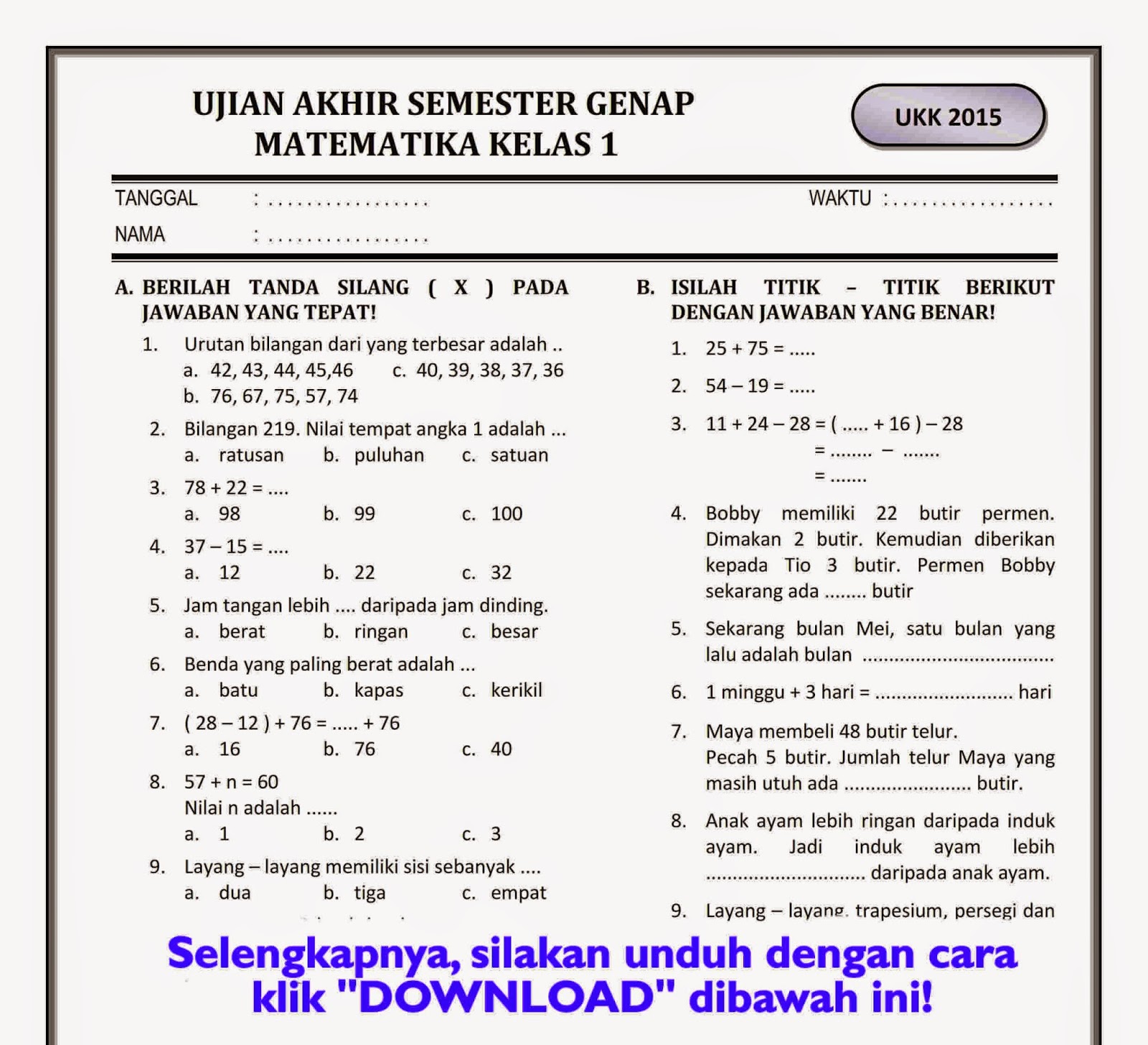 Soal UAS Matematika Kelas 6 Semester 1 Tahun 2026: 5 Bentuk Soal Terbaru yang Wajib Dikuasai Sebelum Ujian